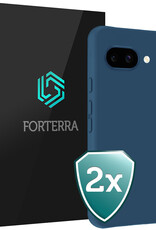 Forterra Forterra Google Pixel 9a Hoesje Siliconen - Donkerblauw - 2 PACK