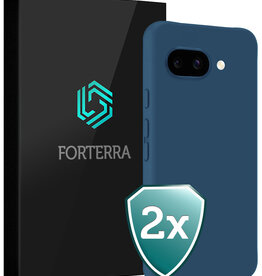 Forterra Forterra Google Pixel 9a Hoesje Siliconen - Donkerblauw - 2 PACK