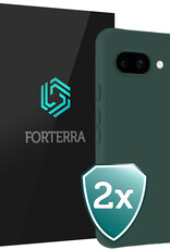 Forterra Forterra Google Pixel 9a Hoesje Siliconen - Donkergroen - 2 PACK