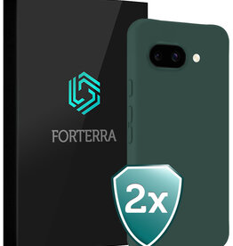 Forterra Forterra Google Pixel 9a Hoesje Siliconen - Donkergroen - 2 PACK