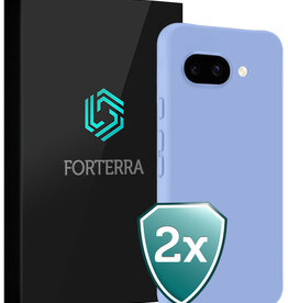Forterra Forterra Google Pixel 9a Hoesje Siliconen - Lichtblauw - 2 PACK