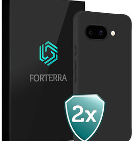 Forterra Forterra Google Pixel 9a Hoesje Siliconen - Zwart - 2 PACK