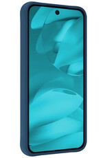 Forterra Forterra Google Pixel 9a Hoesje Siliconen Met Screenprotector - Donkerblauw