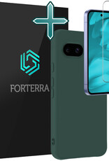 Forterra Forterra Google Pixel 9a Hoesje Siliconen Met Screenprotector - Donkergroen