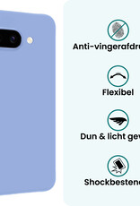 Forterra Forterra Google Pixel 9a Hoesje Siliconen Met 2x Screenprotector - Lichtblauw