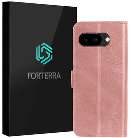 Forterra Forterra Google Pixel 9a Hoesje Bookcase - Rose Goud