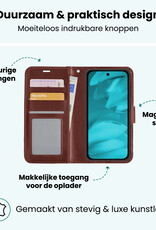 Forterra Forterra Google Pixel 9a Hoesje Bookcase Met Screenprotector - Bruin