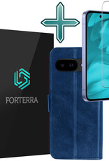 Forterra Forterra Google Pixel 9a Hoesje Bookcase Met Screenprotector - Donkerblauw