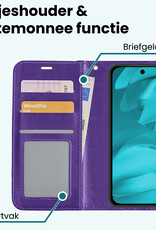 Forterra Forterra Google Pixel 9a Hoesje Bookcase Met Screenprotector - Paars