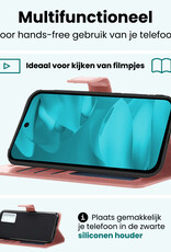 Forterra Forterra Google Pixel 9a Hoesje Bookcase Met Screenprotector - Rose Goud