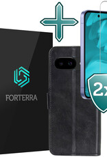 Forterra Forterra Google Pixel 9a Hoesje Bookcase Met 2x Screenprotector - Zwart