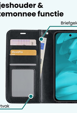 Forterra Forterra Google Pixel 9a Hoesje Bookcase Met 2x Screenprotector - Zwart