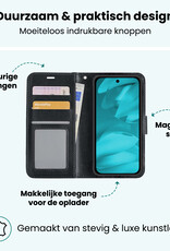 Forterra Forterra Google Pixel 9a Hoesje Bookcase Met 2x Screenprotector - Zwart