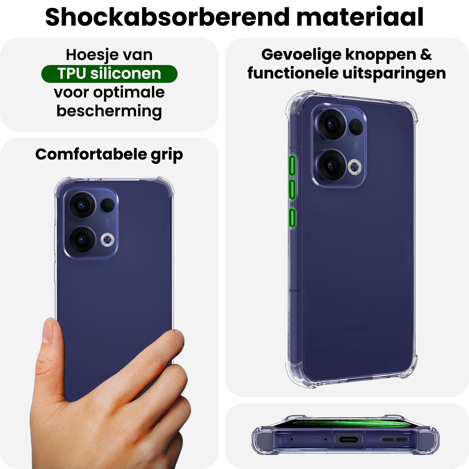 BASEY. BASEY. Oppo Reno13 Hoesje Shockproof - Transparant