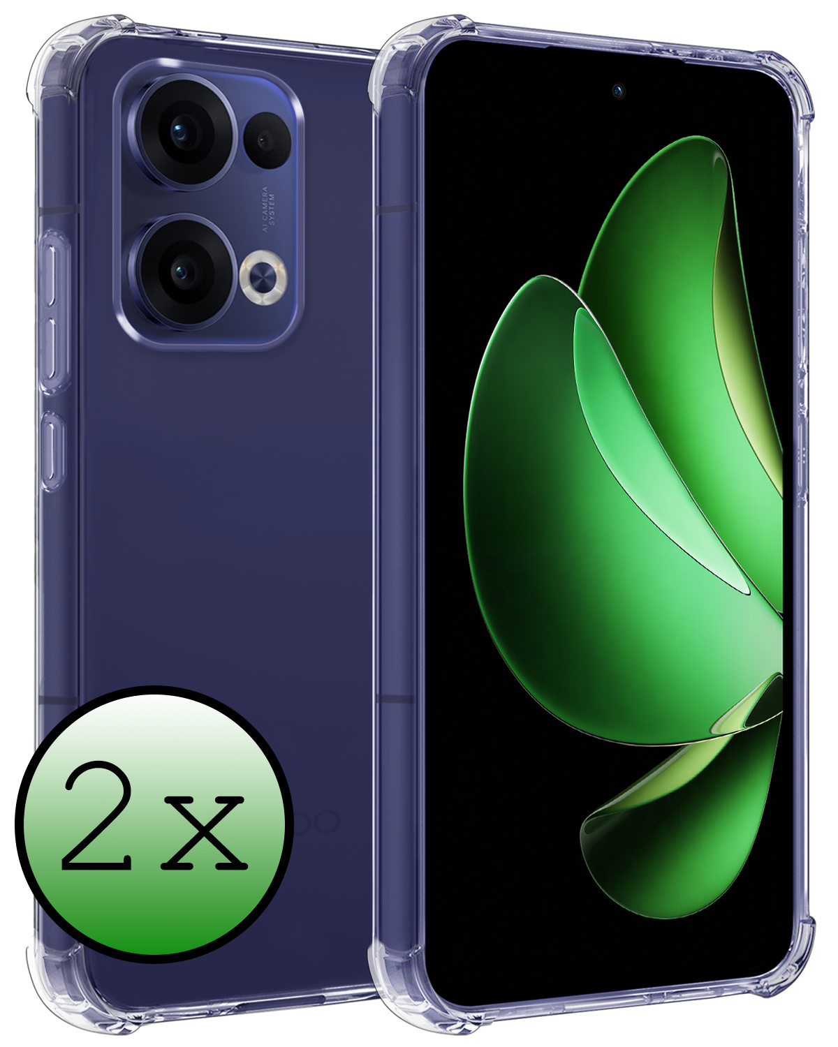 BASEY. BASEY. Oppo Reno13 Hoesje Shockproof - Transparant - 2 PACK