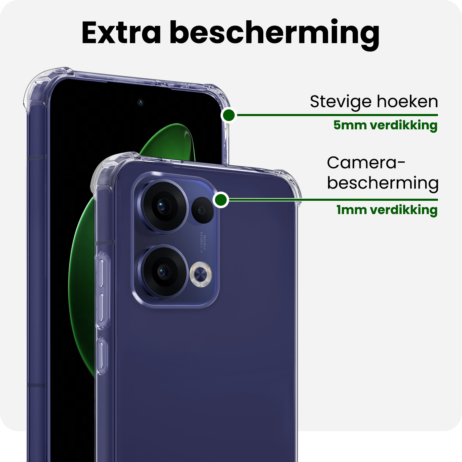 BASEY. BASEY. Oppo Reno13 Hoesje Shockproof - Transparant - 2 PACK