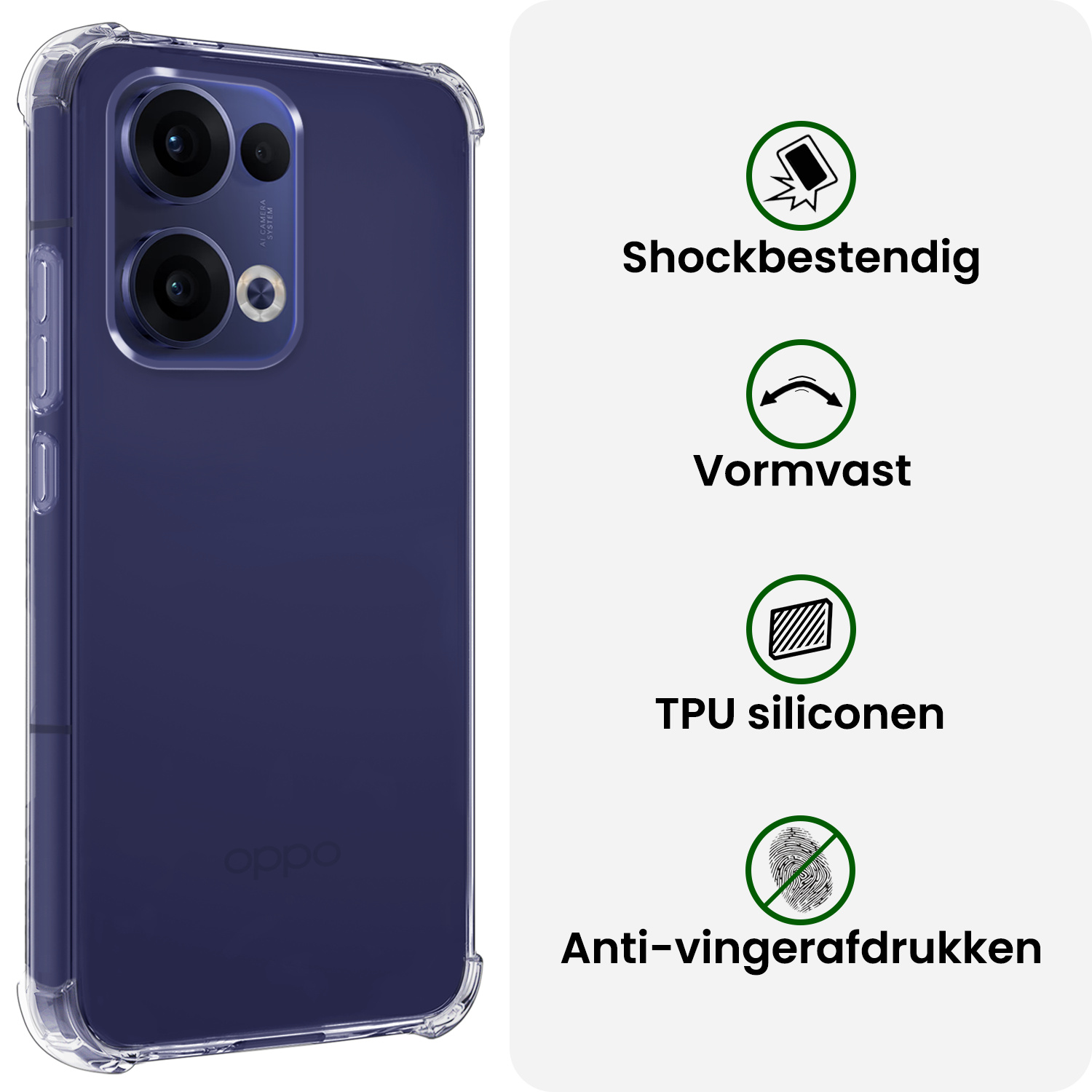 BASEY. BASEY. Oppo Reno13 Hoesje Shockproof Met Screenprotector
