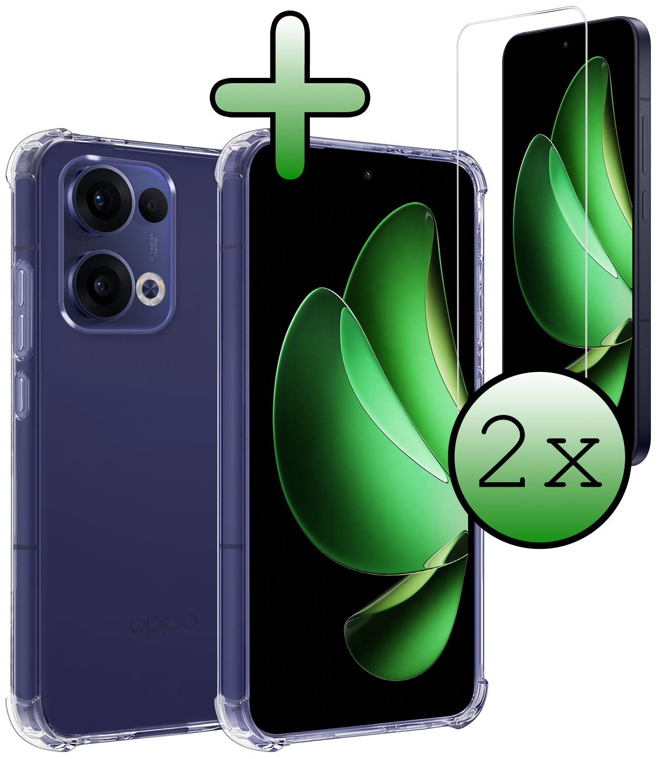 BASEY. BASEY. Oppo Reno13 Hoesje Shockproof Met 2x Screenprotector