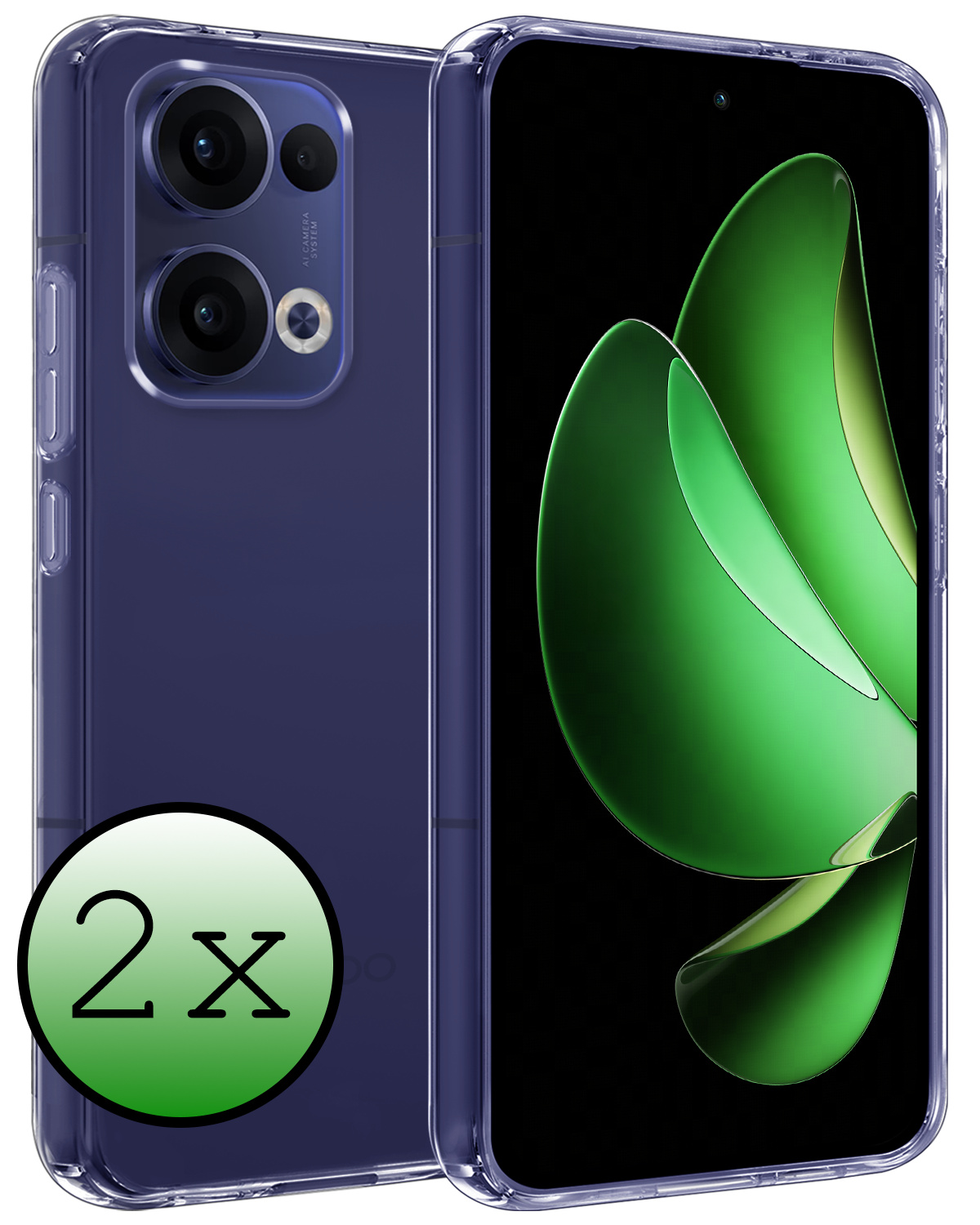 BASEY. BASEY. Oppo Reno13 Hoesje Siliconen - Transparant - 2 PACK