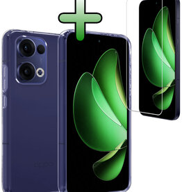 BASEY. BASEY. Oppo Reno13 Hoesje Siliconen Met Screenprotector - Transparant