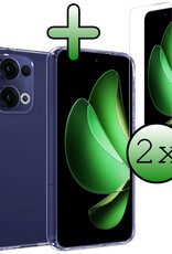 BASEY. BASEY. Oppo Reno13 Hoesje Siliconen Met 2x Screenprotector - Transparant