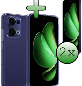 BASEY. BASEY. Oppo Reno13 Hoesje Siliconen Met 2x Screenprotector - Transparant