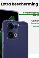BASEY. BASEY. Oppo Reno13 Hoesje Siliconen Met 2x Screenprotector - Transparant