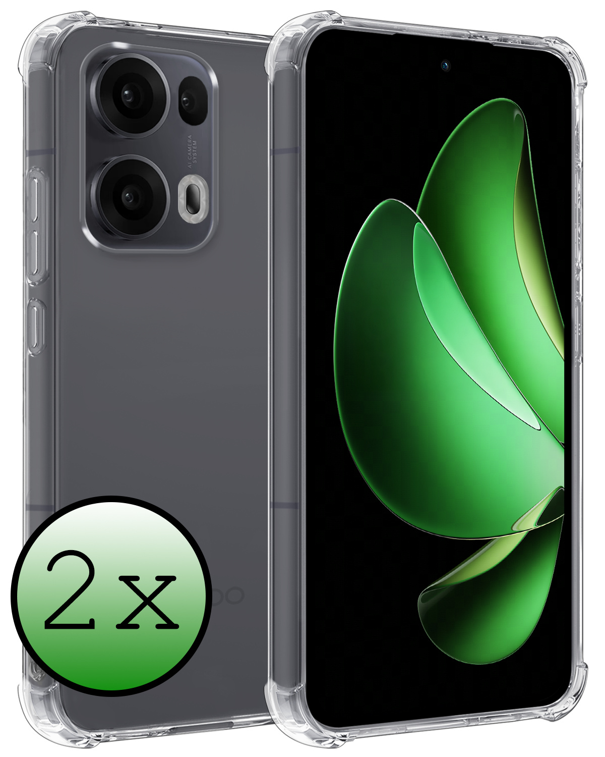 BASEY. BASEY. Oppo Reno13 Pro Hoesje Shockproof - Transparant - 2 PACK