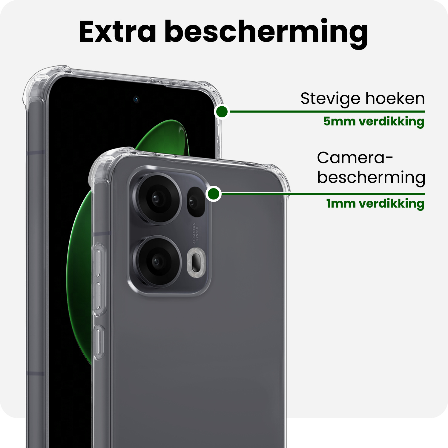 BASEY. BASEY. Oppo Reno13 Pro Hoesje Shockproof Met Screenprotector