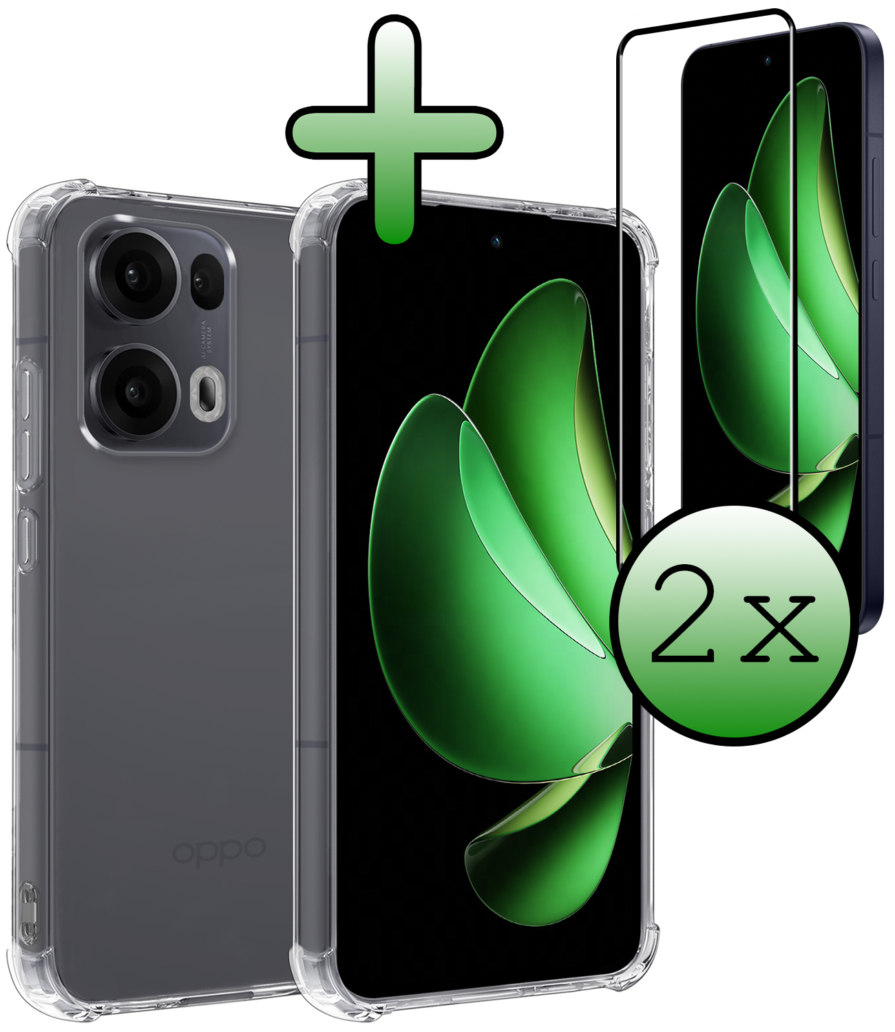 BASEY. BASEY. Oppo Reno13 Pro Hoesje Shockproof Met 2x Screenprotector