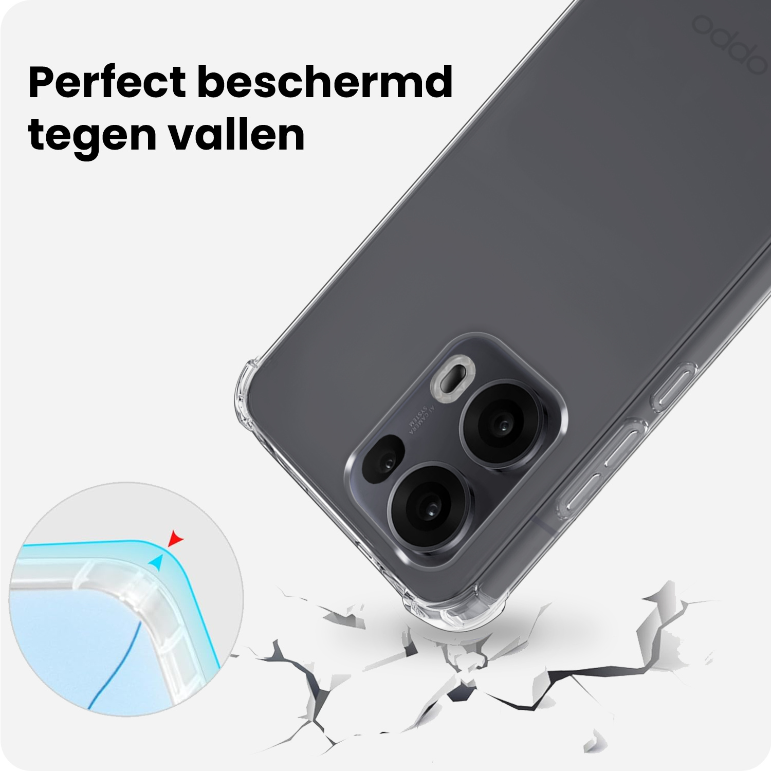 BASEY. BASEY. Oppo Reno13 Pro Hoesje Shockproof Met 2x Screenprotector