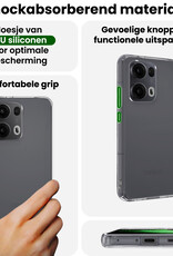 BASEY. BASEY. Oppo Reno13 Pro Hoesje Siliconen Met 2x Screenprotector - Transparant