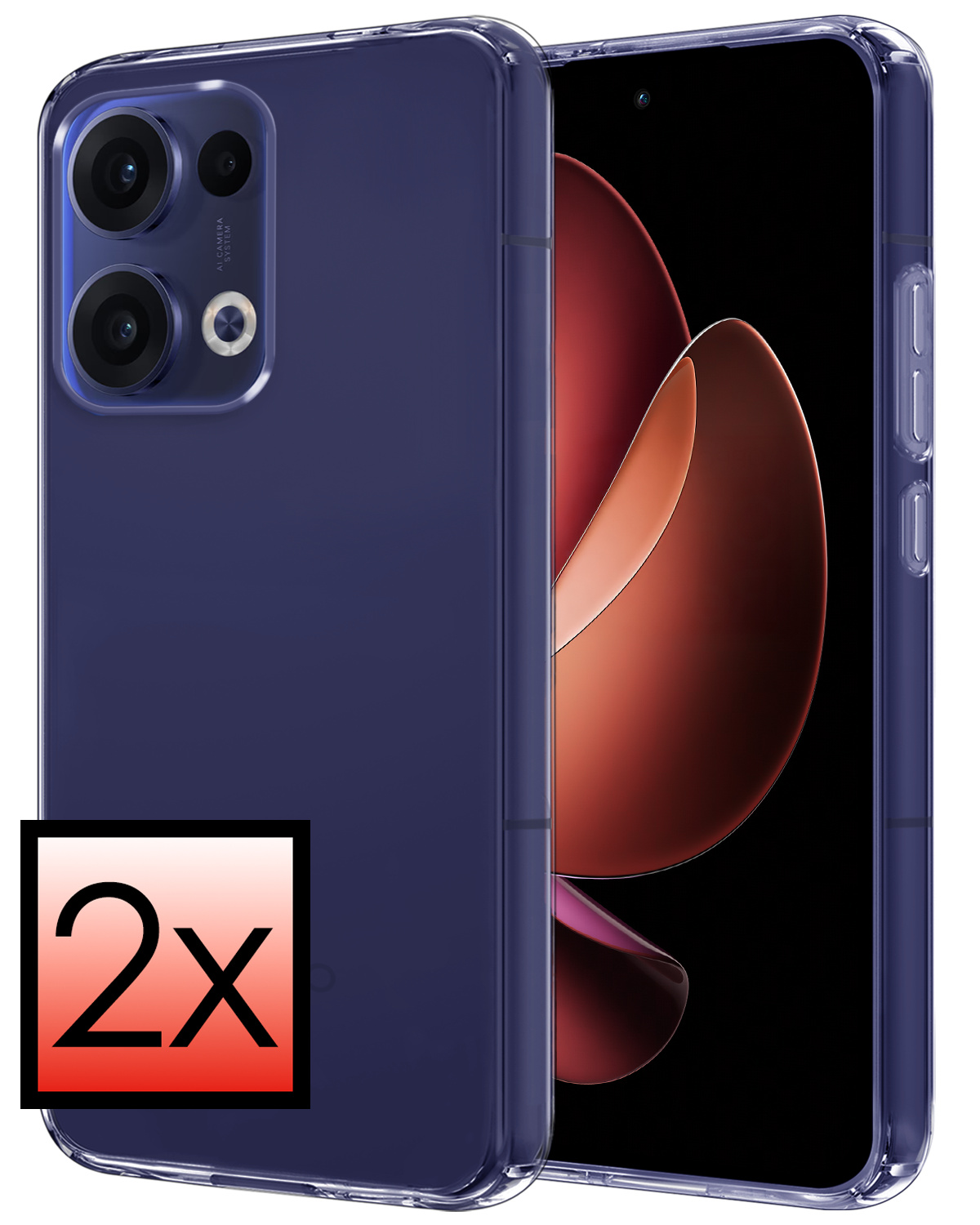 NoXx NoXx Oppo Reno13 Hoesje Siliconen - Transparant - 2 PACK