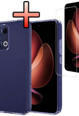 NoXx NoXx Oppo Reno13 Hoesje Siliconen Met Screenprotector - Transparant