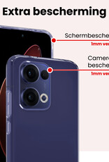 NoXx NoXx Oppo Reno13 Hoesje Siliconen Met Screenprotector - Transparant