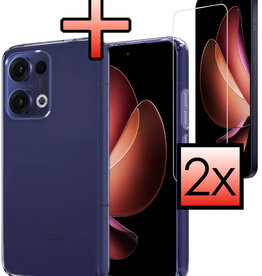 NoXx NoXx Oppo Reno13 Hoesje Siliconen Met 2x Screenprotector - Transparant