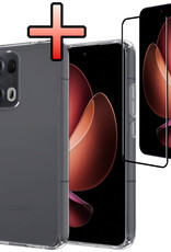 NoXx NoXx Oppo Reno13 Pro Hoesje Siliconen Met Screenprotector - Transparant