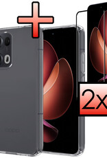 NoXx NoXx Oppo Reno13 Pro Hoesje Siliconen Met 2x Screenprotector - Transparant