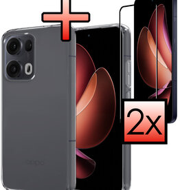 NoXx NoXx Oppo Reno13 Pro Hoesje Siliconen Met 2x Screenprotector - Transparant