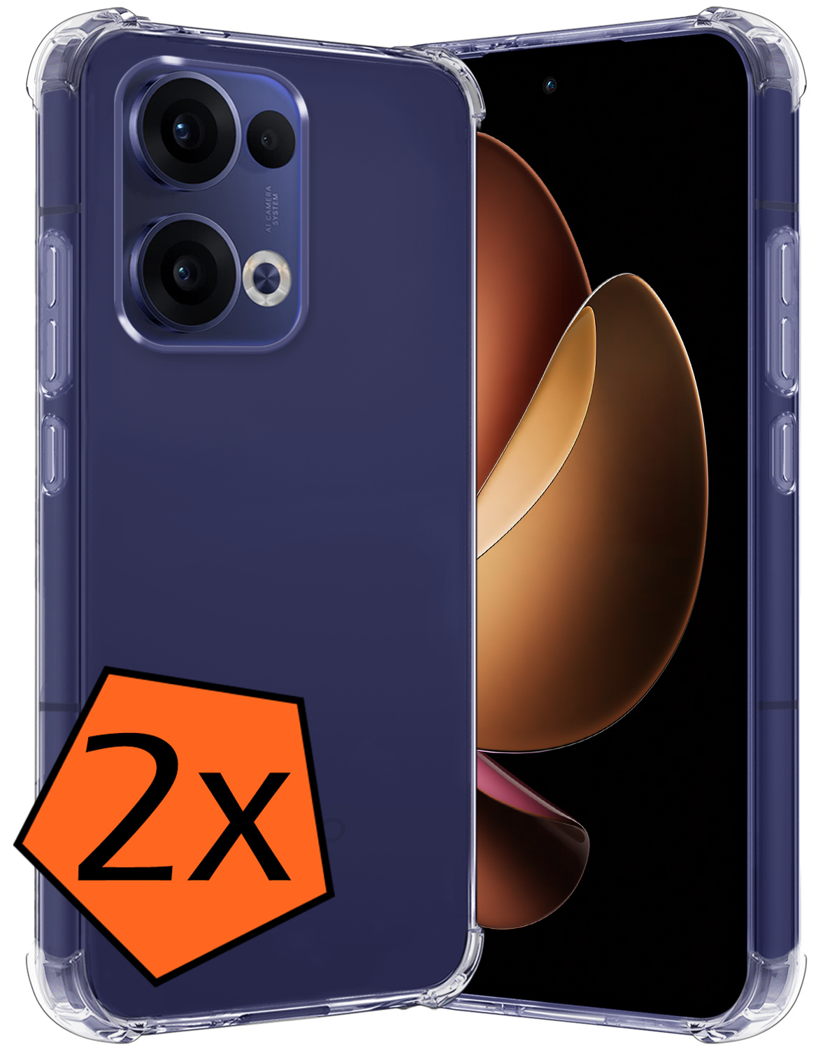 Nomfy Nomfy Oppo Reno13 Hoesje Shockproof - Transparant - 2 PACK