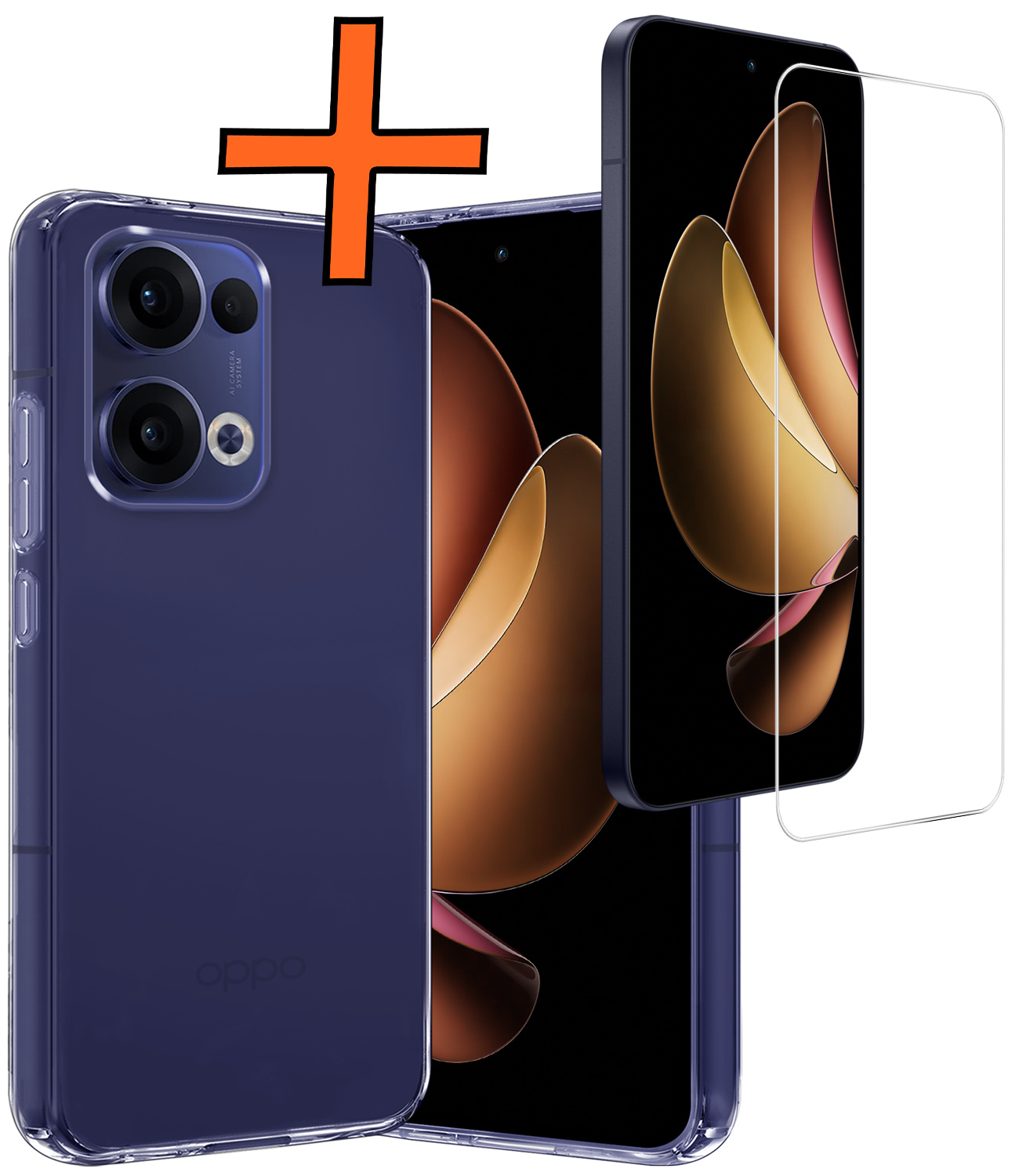 Nomfy Nomfy Oppo Reno13 Hoesje Siliconen Met Screenprotector - Transparant