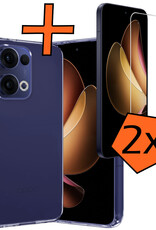 Nomfy Nomfy Oppo Reno13 Hoesje Siliconen Met 2x Screenprotector - Transparant
