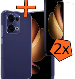 Nomfy Nomfy Oppo Reno13 Hoesje Siliconen Met 2x Screenprotector - Transparant