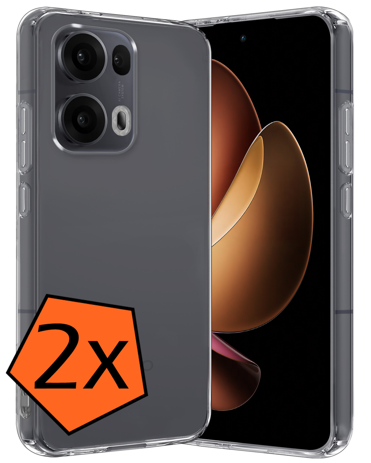 Nomfy Nomfy Oppo Reno13 Pro Hoesje Siliconen - Transparant - 2 PACK