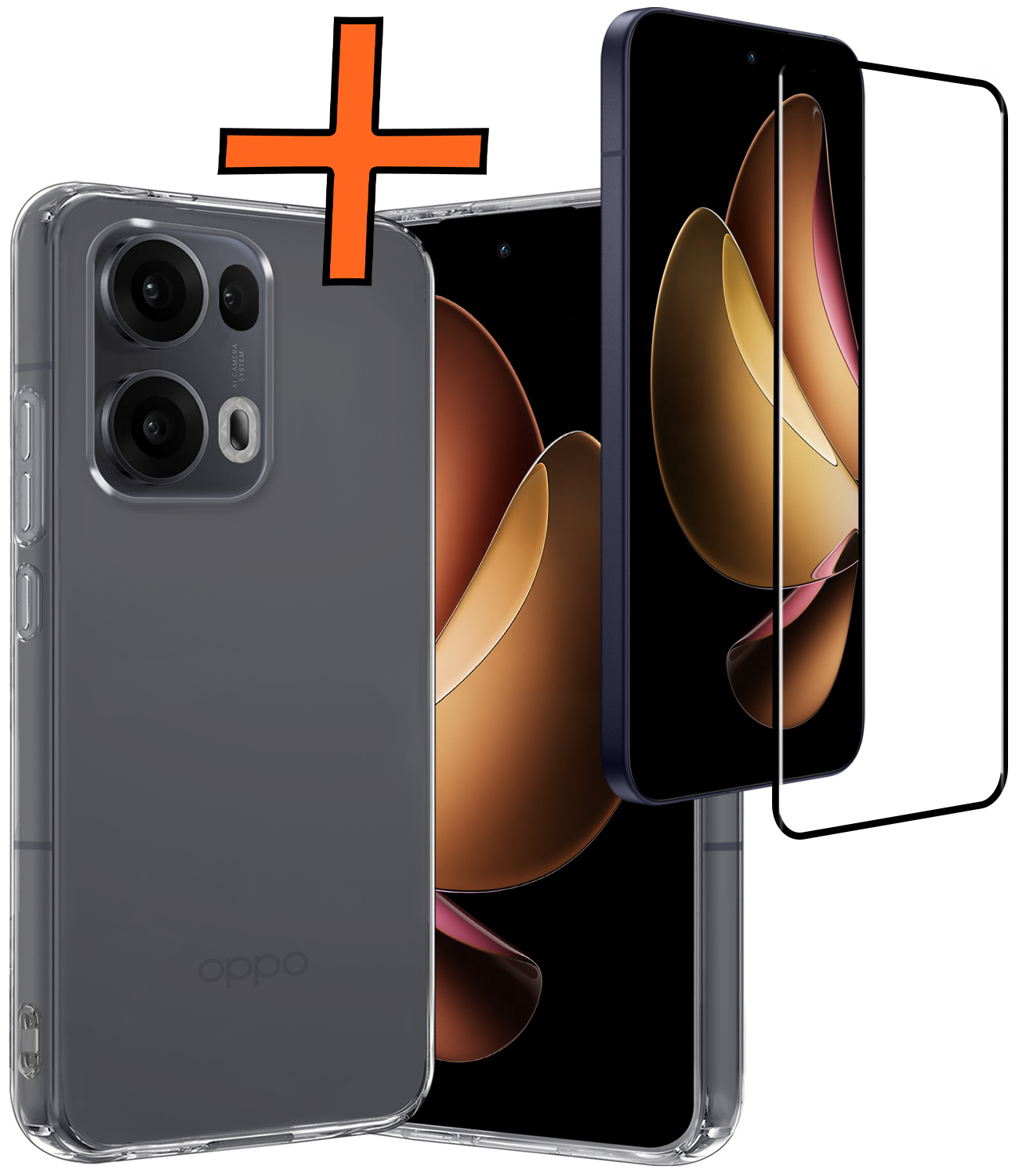 Nomfy Nomfy Oppo Reno13 Pro Hoesje Siliconen Met Screenprotector - Transparant