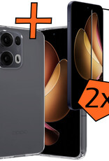 Nomfy Nomfy Oppo Reno13 Pro Hoesje Siliconen Met 2x Screenprotector - Transparant