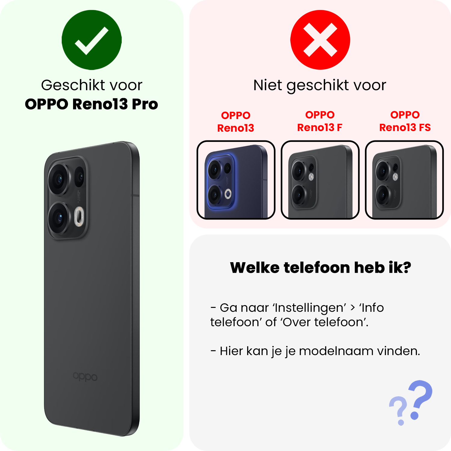 Nomfy Nomfy Oppo Reno13 Pro Hoesje Siliconen Met 2x Screenprotector - Transparant