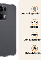 Nomfy Nomfy Oppo Reno13 Pro Hoesje Siliconen Met 2x Screenprotector - Transparant