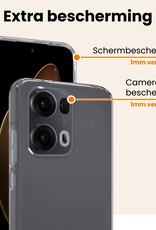 Nomfy Nomfy Oppo Reno13 Pro Hoesje Siliconen Met 2x Screenprotector - Transparant