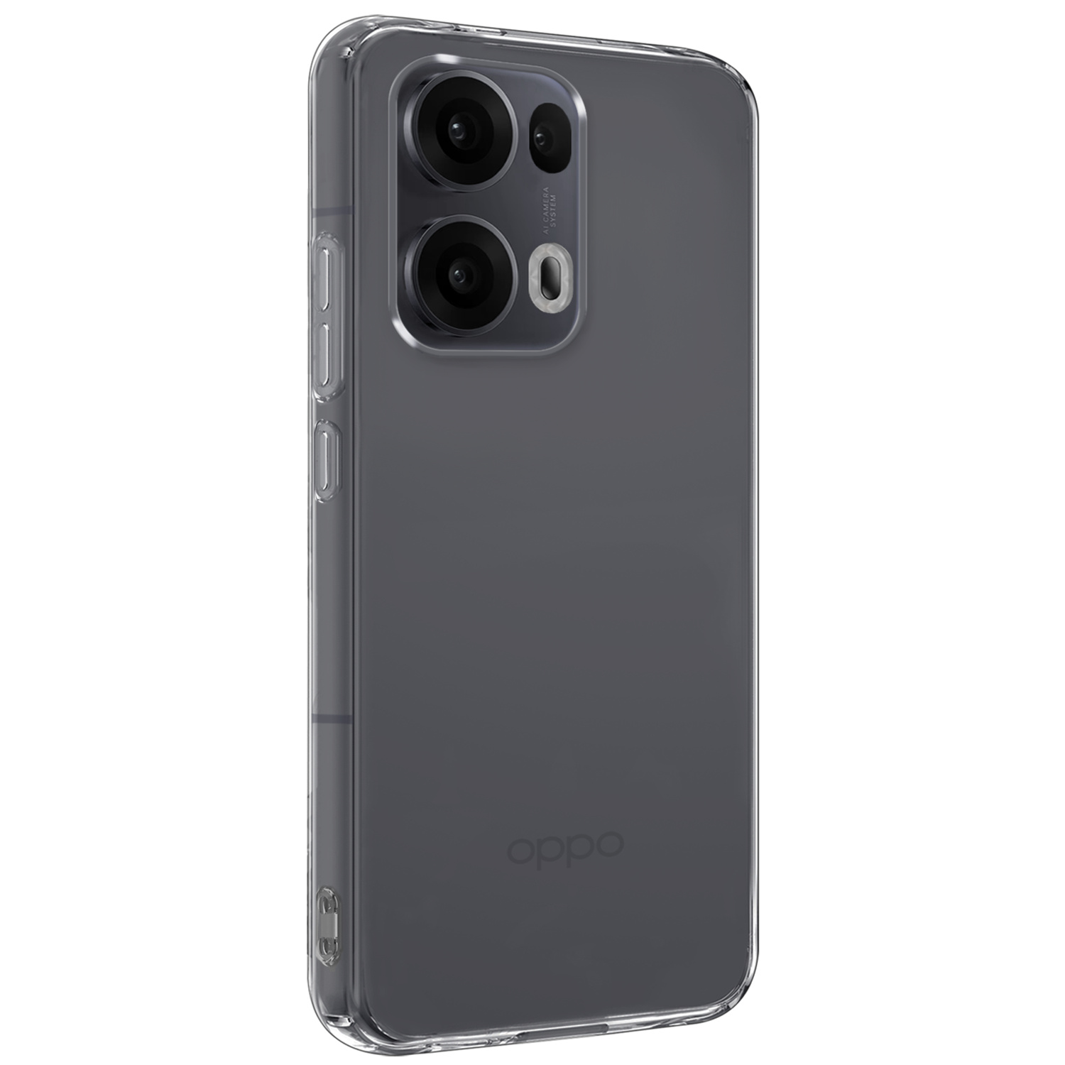 Nomfy Nomfy Oppo Reno13 Pro Hoesje Siliconen Met 2x Screenprotector - Transparant